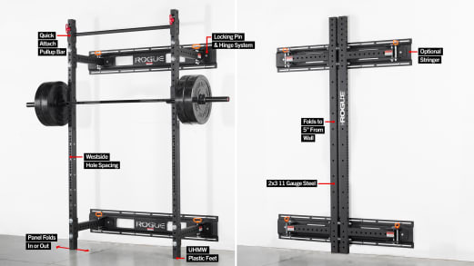 Rogue R-3W Fold Back Wall Mount Rack - Made in the USA | Rogue Fitness